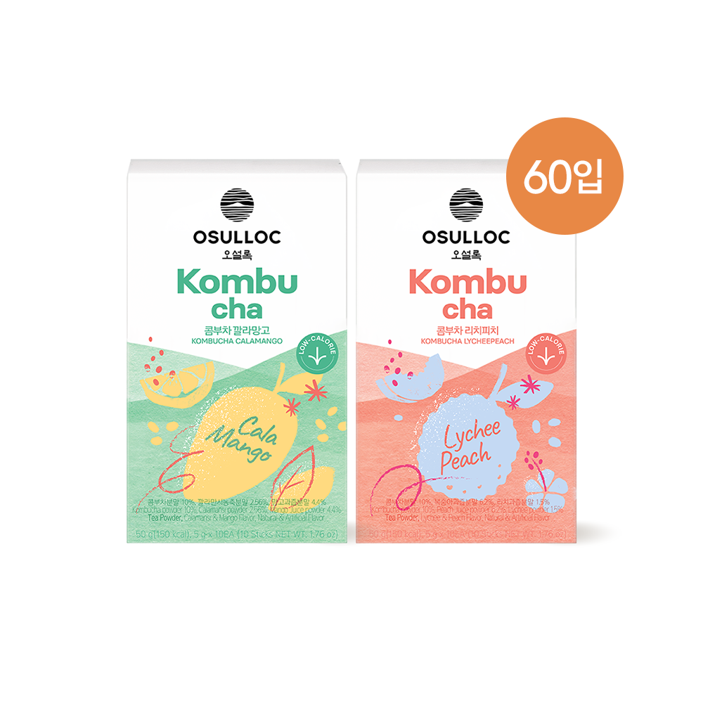 콤부차 깔라망고 30입 + 리치피치 30입