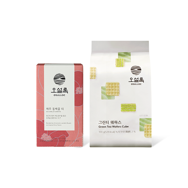 제주 동백꽃 티&그린티 웨하스