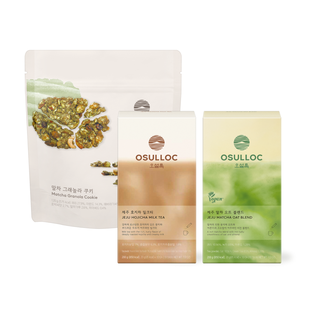 신상 밀크티 2종 + 말차 그래놀라 쿠키