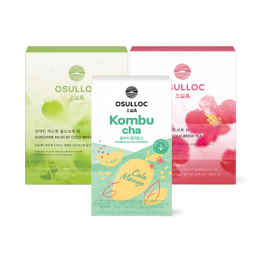 콤부차 깔라망고 & 머스캣 & 스윗 히비스커스 콜드브루 티