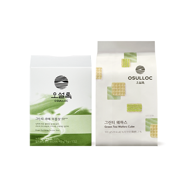 그린티 라떼 더블샷 & 웨하스
