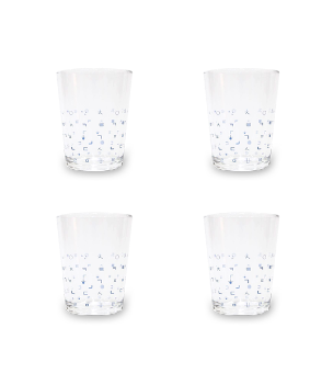 소로시 한글 패턴 유리컵 선물세트(4p)