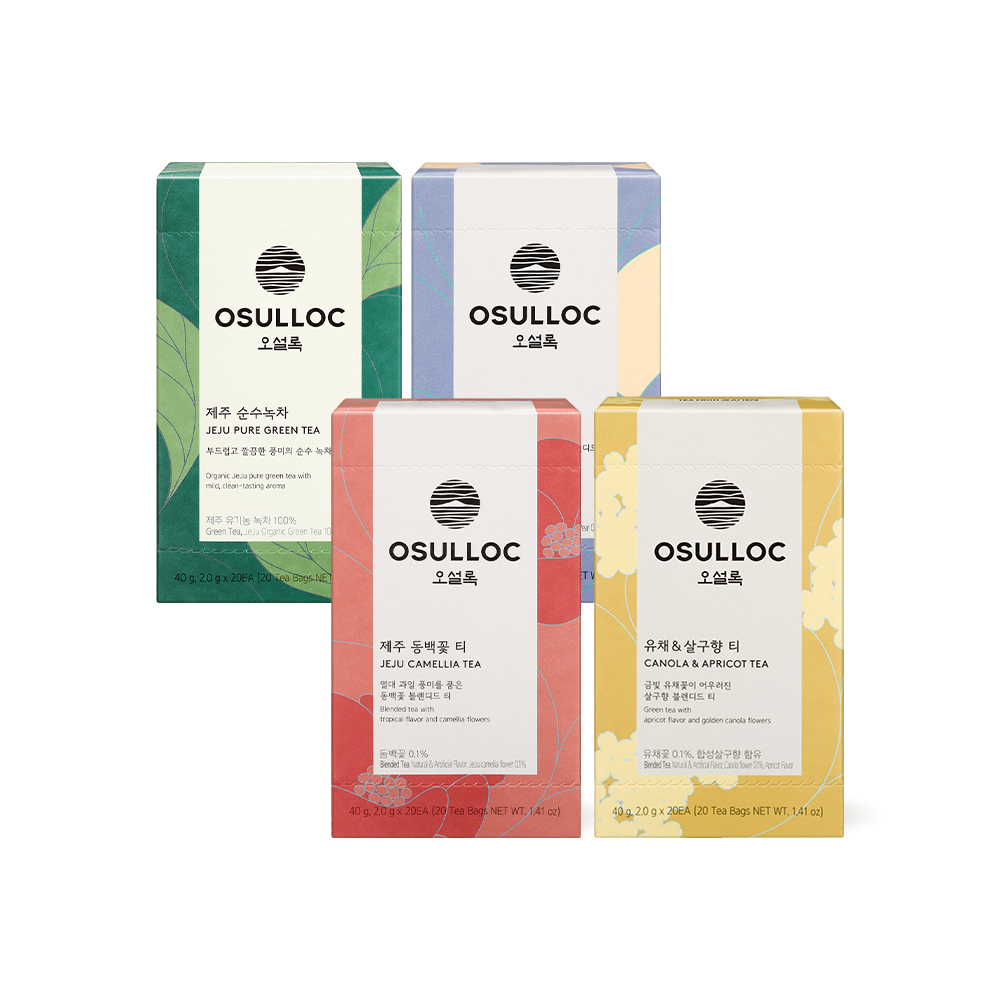 순수녹차&꿀배&동백&살구 80입