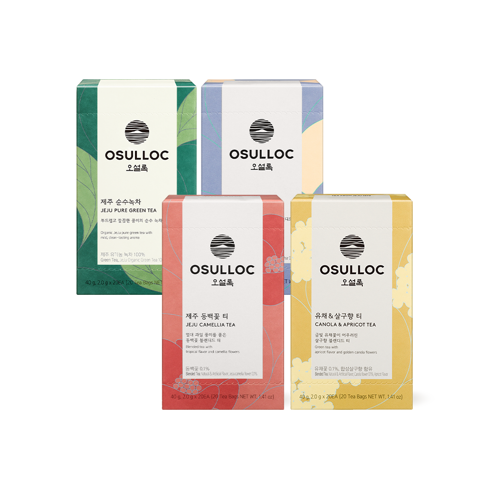 순수녹차&꿀배&동백&살구 80입