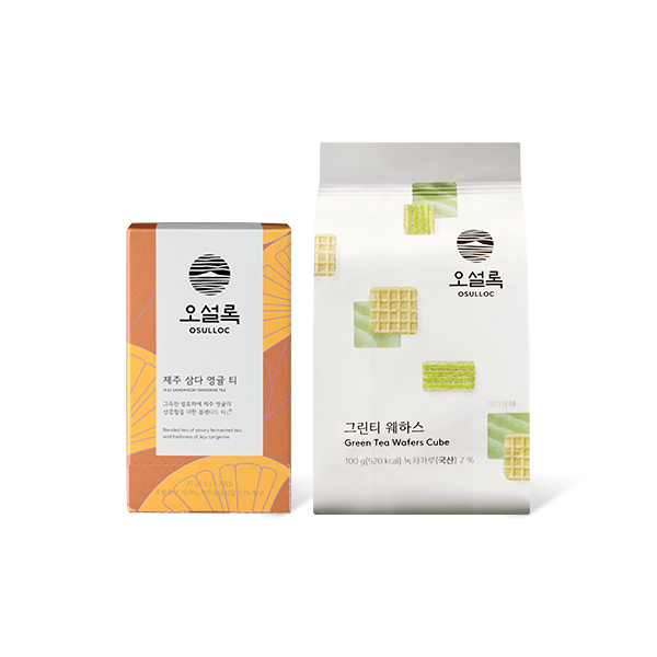 제주 삼다 영귤 티&그린티 웨하스