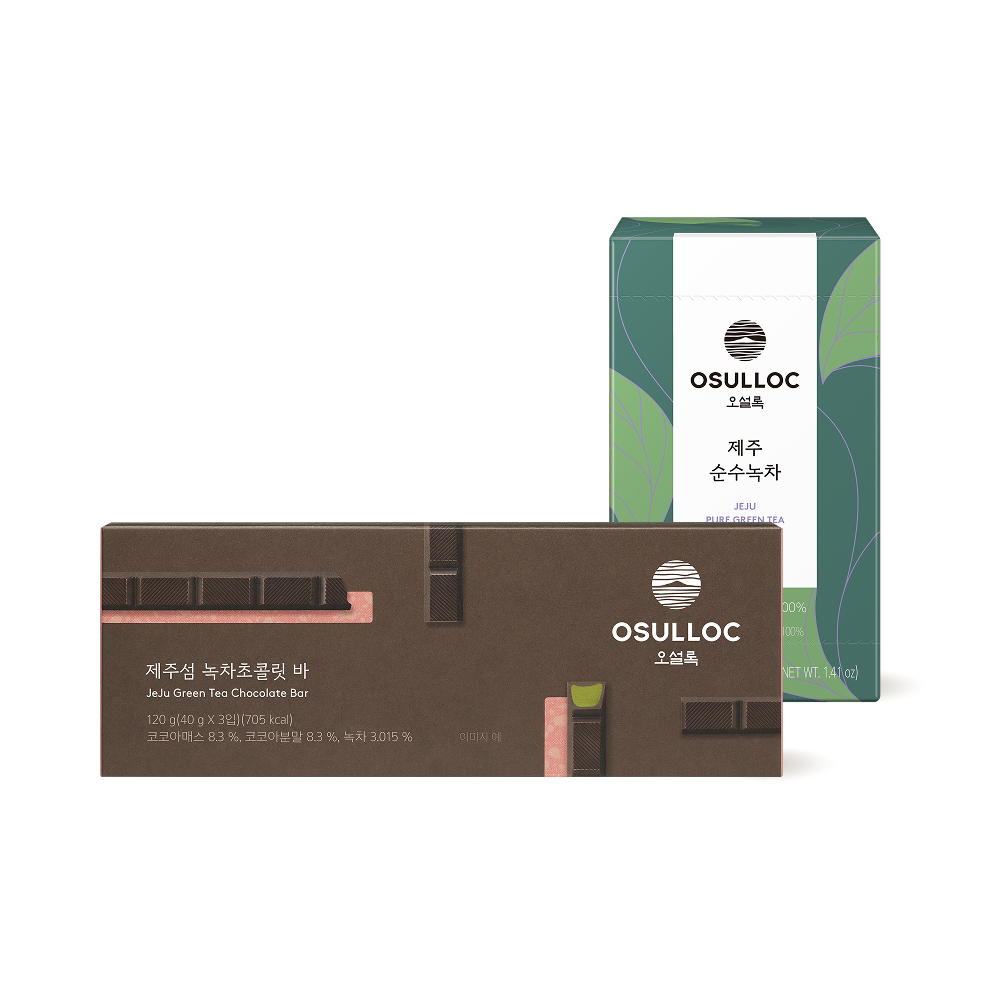 제주섬녹차초콜릿바 & 제주 순수 녹차 20입