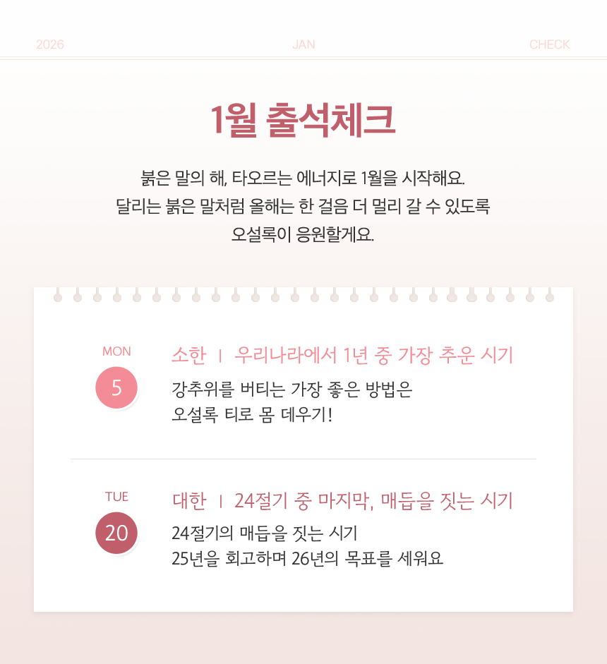 1월 출석체크