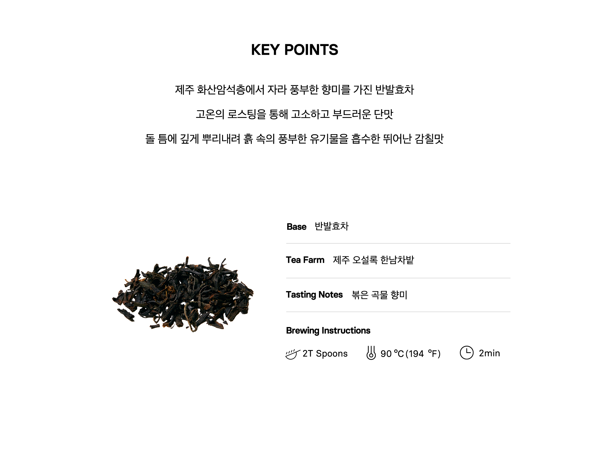 제주 화산암차 Key Points