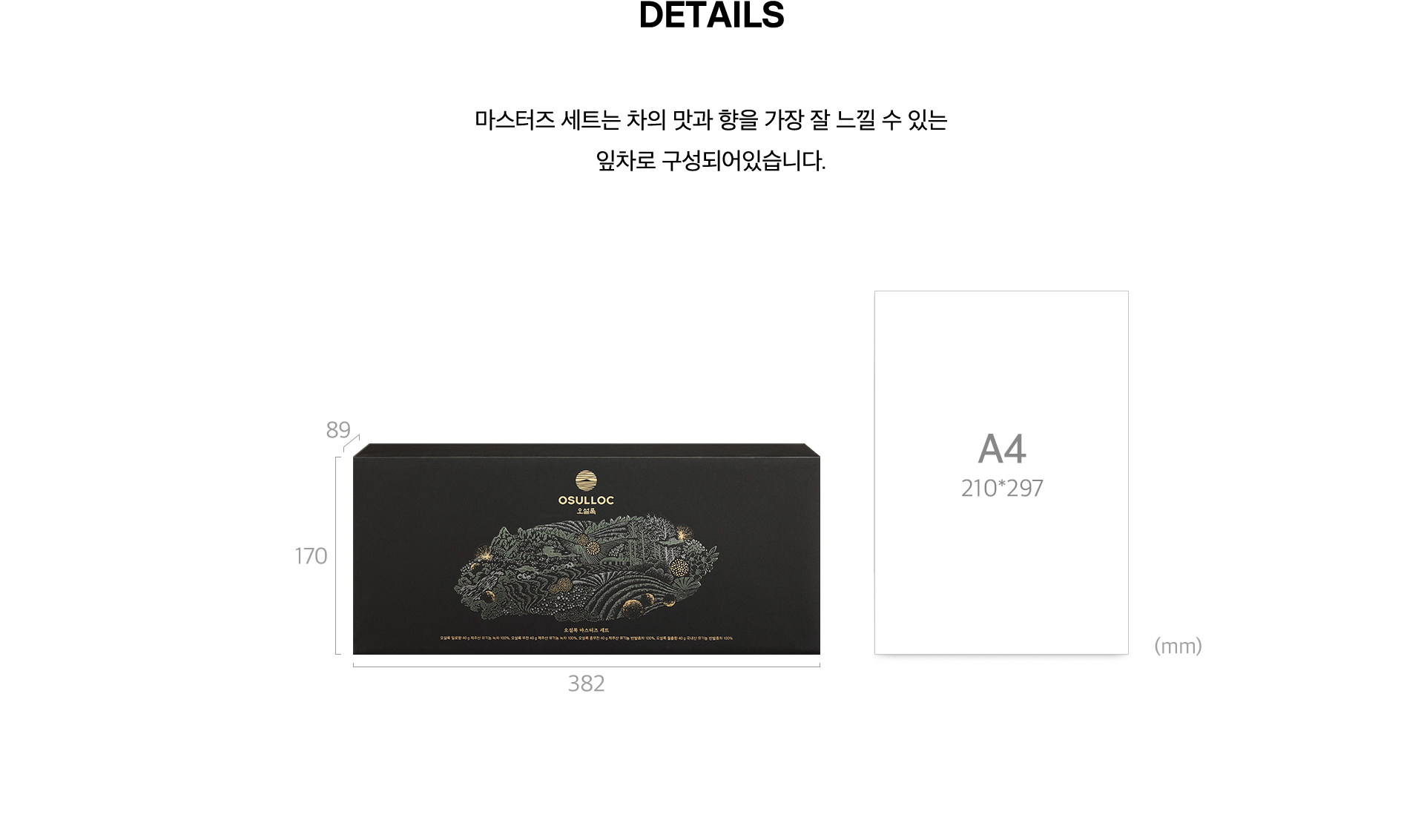 마스터즈 세트 Details, Sizes