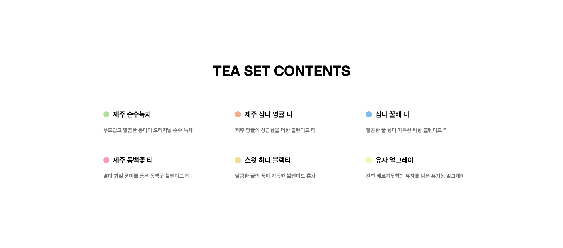 Tea Set Contents