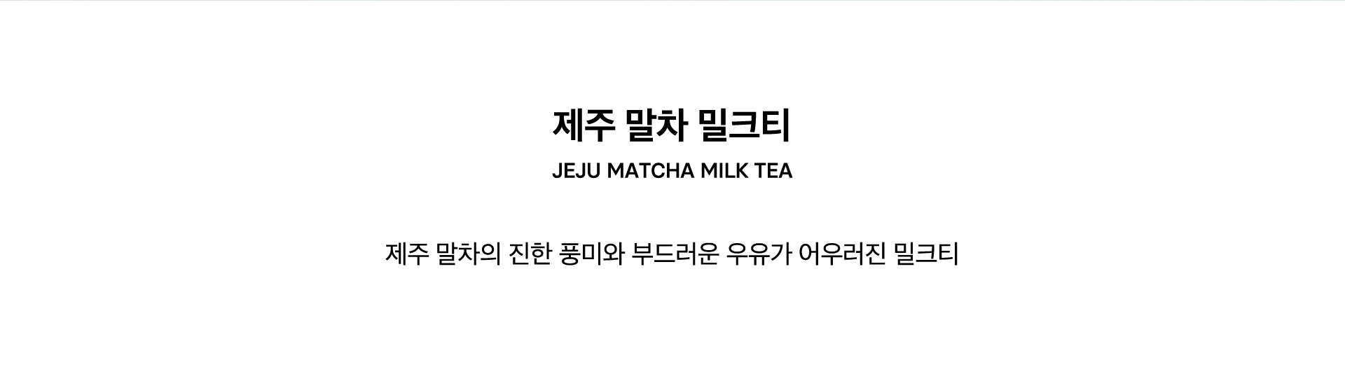 JEJU MATCHA MILK TEA