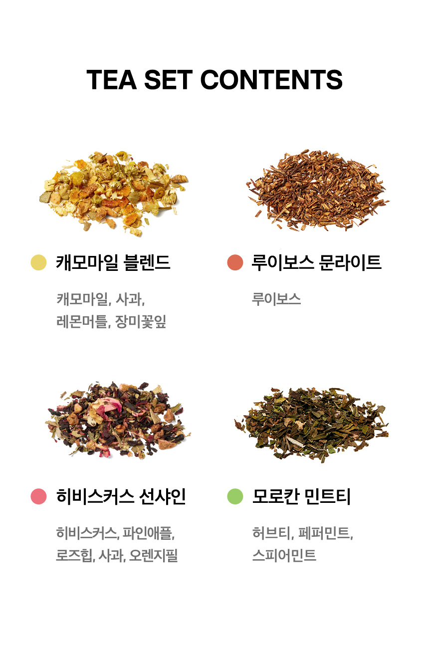 티 에디션 허브 Tea Set Contents