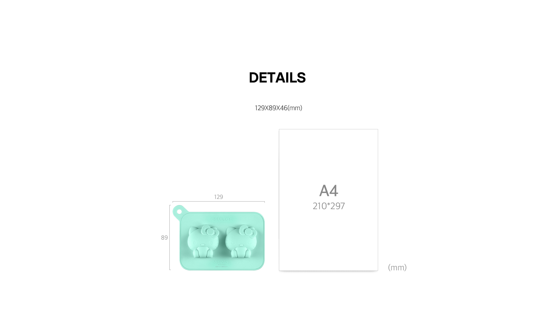 헬로키티 에디션 아이스 트레이 Details, Sizes