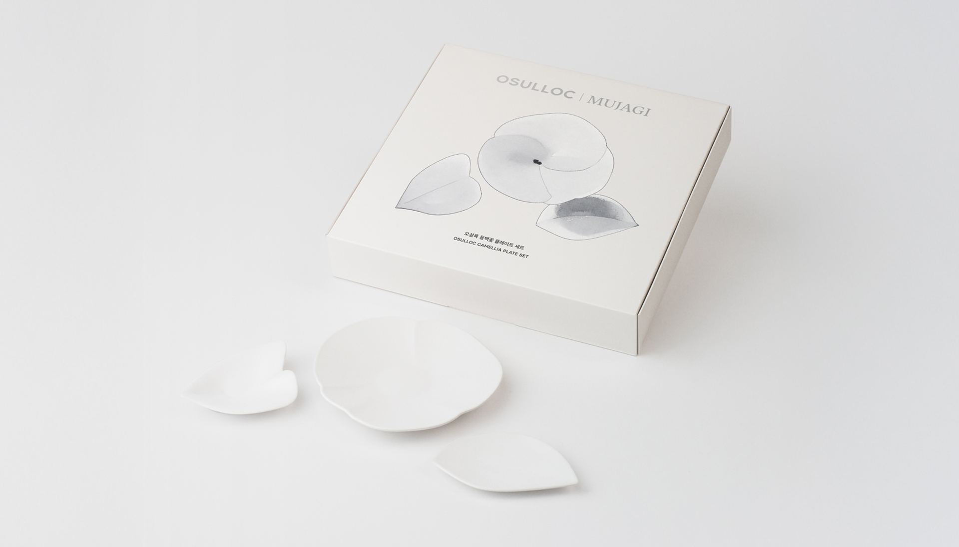 오설록 동백꽃 플레이트 세트