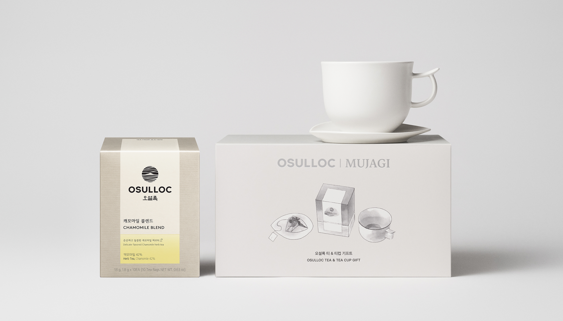 무자기 티 컵 & 캐모마일 기프트