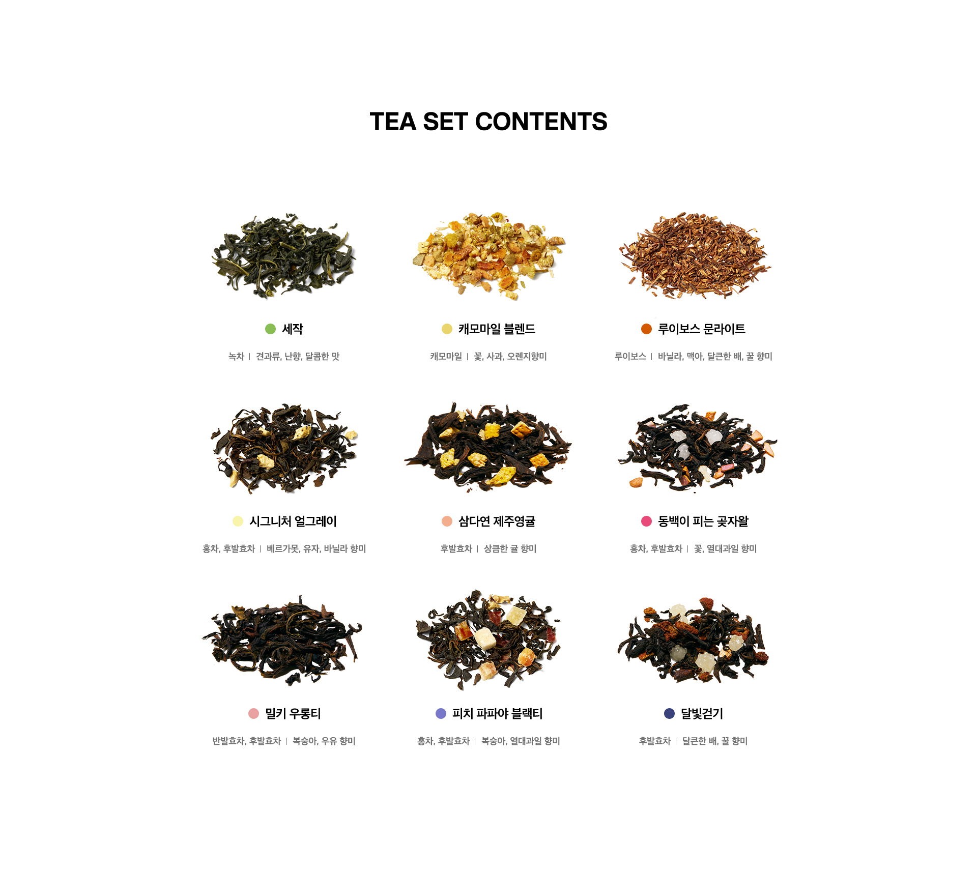 TEA SET CONTENTS