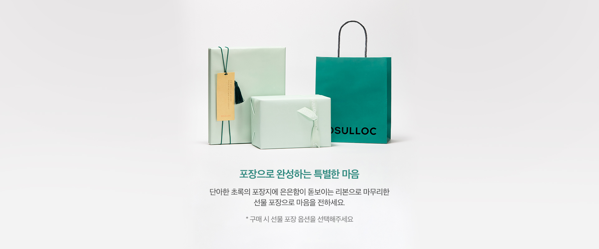 오설록 선물 포장 유료 옵션 안내